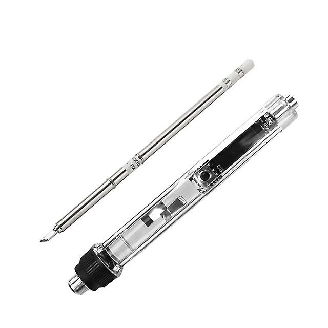 Quicko 150~450℃ 72w Portable Temperature Adjustable Mini Electric Soldering Iron With Oled Digital Display Transparent Cover