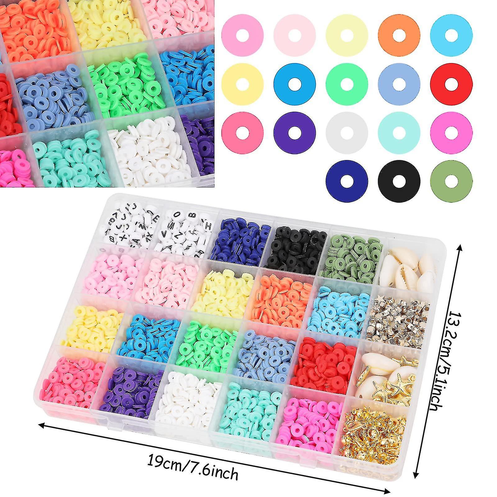 100-Pack Rhinestone European Beads – Large Hole Polymer Clay Spacer Beads, 10-12mm, Rondelle