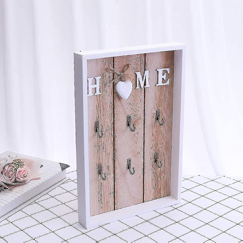 Wooden Key Hook 6 Hooks Key Rack For Hanging Wall Key Holder Key Holder Key Bar