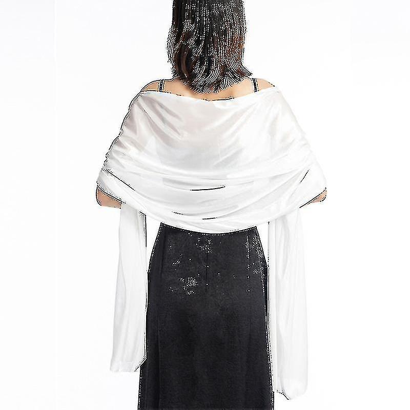 Sjaler Kjoler Evening Party Wrap Bryllup Satin Pure Color Cape trækker Boleros