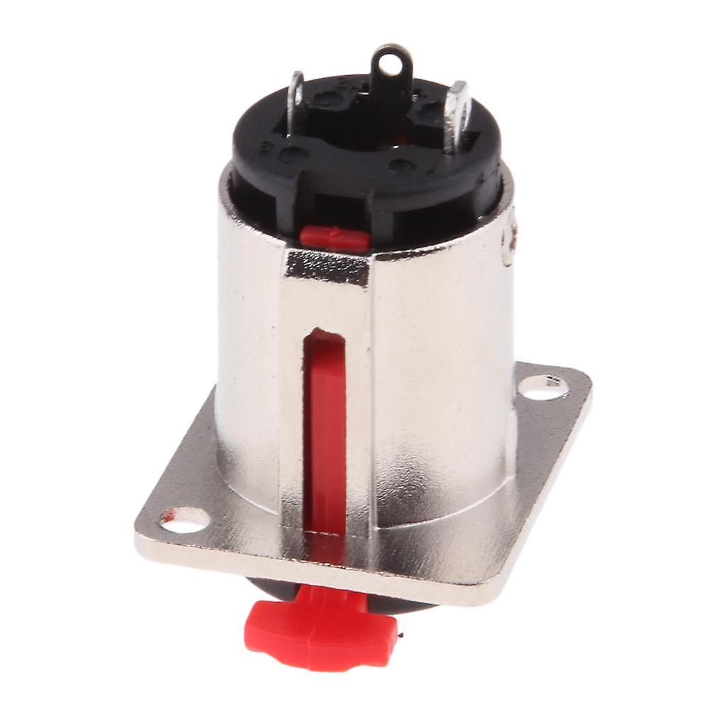 Speaker 6.35mm Female TRS 1/4" Socket Jack Panel Mount Mic Audio Connector