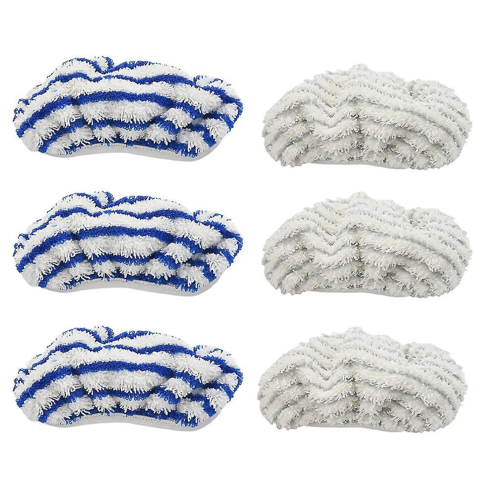 6 Pcs Microfibre Cloth Pads Replacement Compatible Rowenta Clean&steam