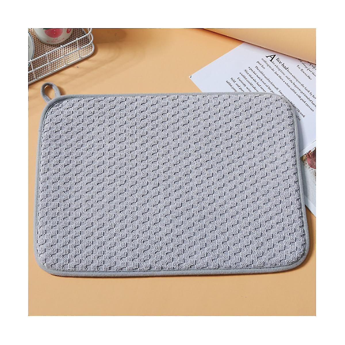 Microfiber Dish Drying Mat,absorbent Dish Drainer Kitchen Counter,super Absorbent Dish Drying Pads