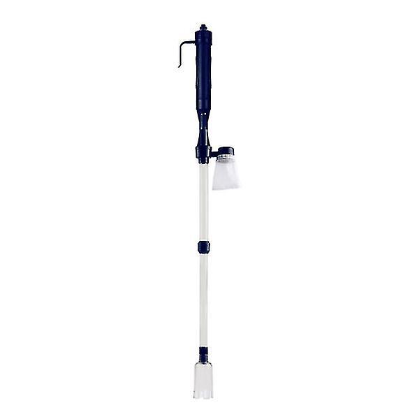 Aquarium Battery Operated Fish Tank Vacuum Gravel Water Filter Clean Siphon Filter Cleaner (dark Blu