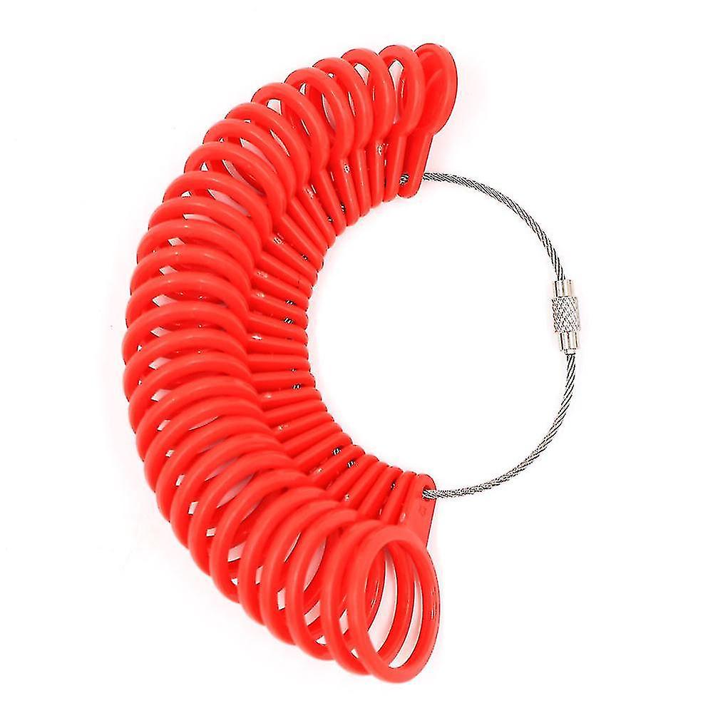 Finger Gauges Measuring Ring Tool (1pcs, Red)