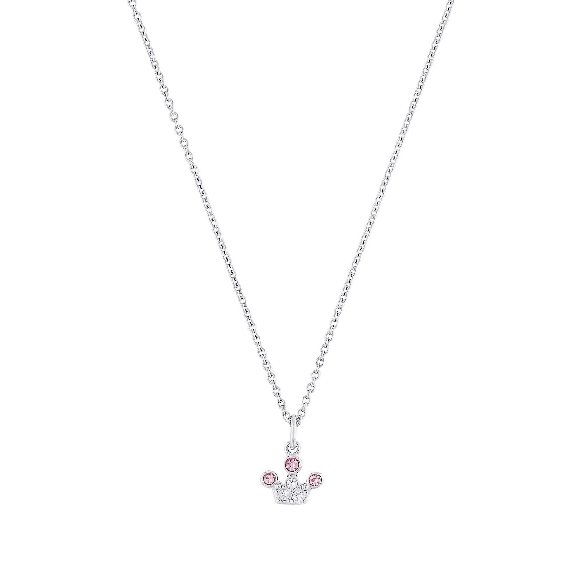 Princess Lillifee Children's Necklace Silver Cubic Zirconia Crown Girls 2036938