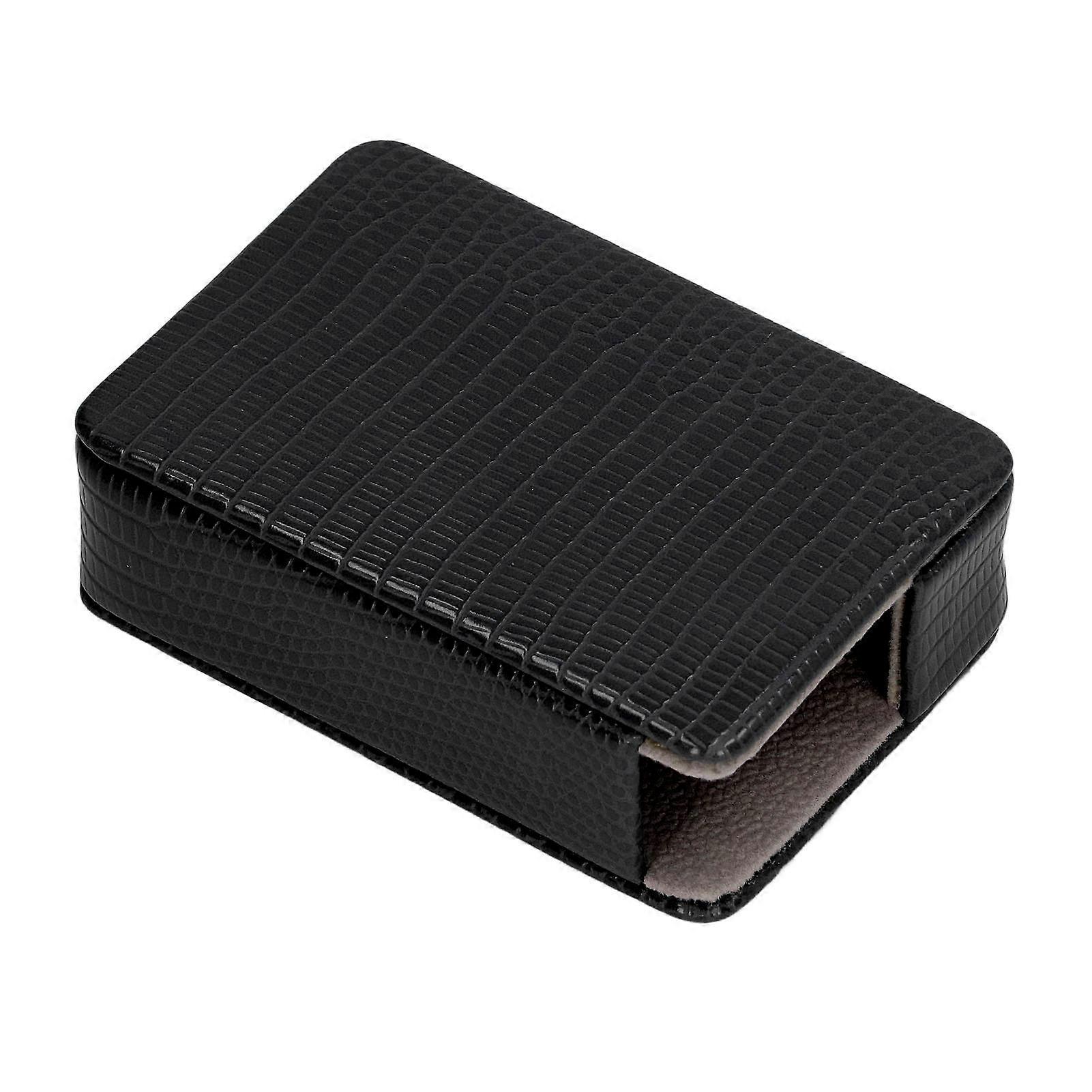 Lizard Design PU Leather Cigarette Box Holder 20-Pack Black
