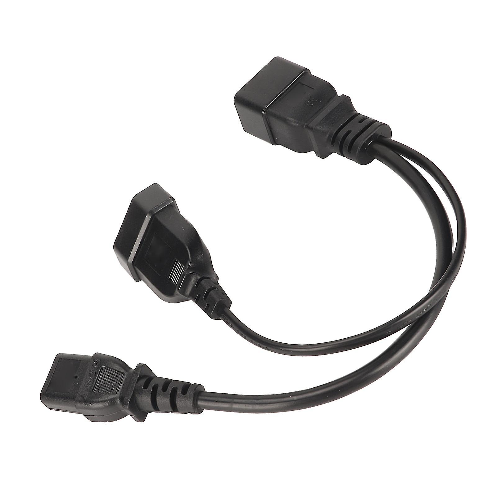 IEC320 C13 and  to IEC320 C20 Power Cord IEC320 C13 and  Female Plug to IEC320 C20 Y Splitter Power Cord 12.6in