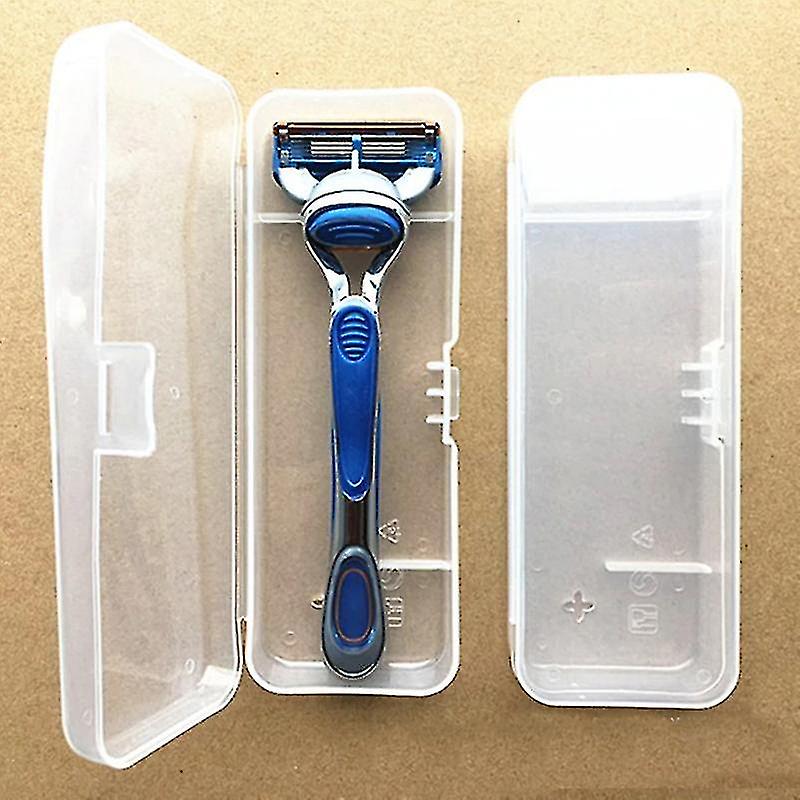 Men Universal Shaver Storage Box Handle Box Full Transparent Plastic Case Razor