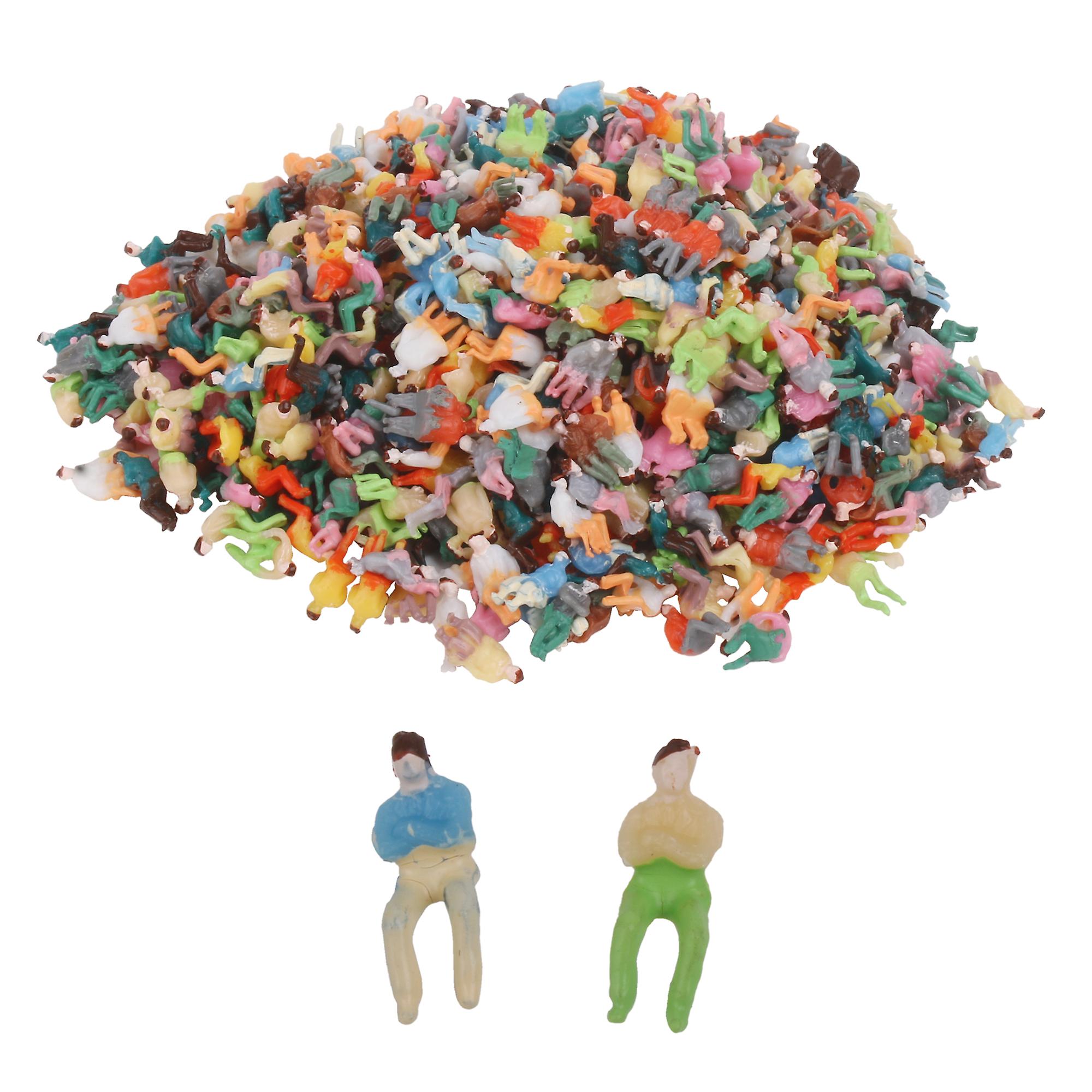 1000PCS DIY Painted Sitting Figures Passengers Models 1:150 Multicolor