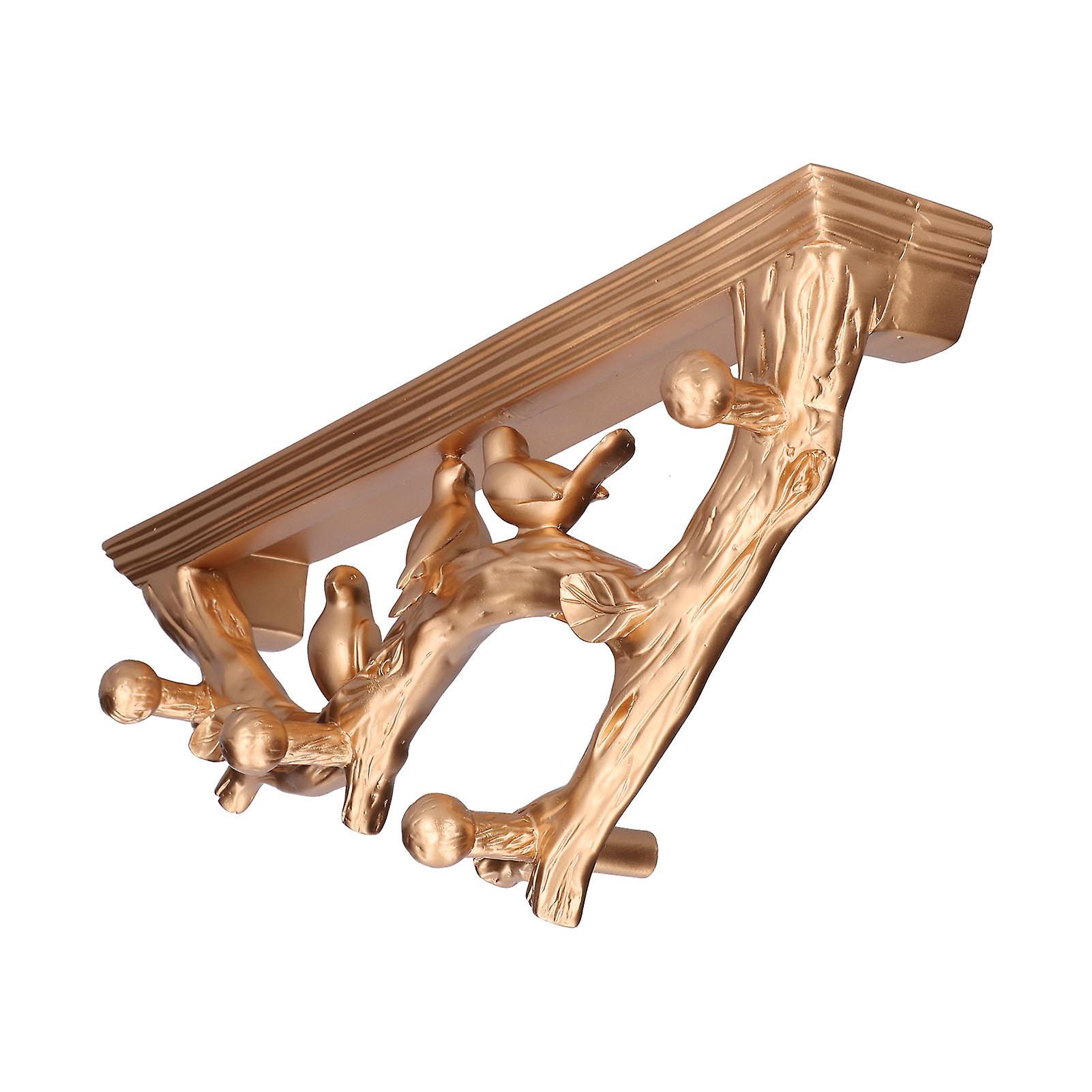 Metal Color Bird Wall Hook 41.5x19x10cm Resin Key Coat Rack