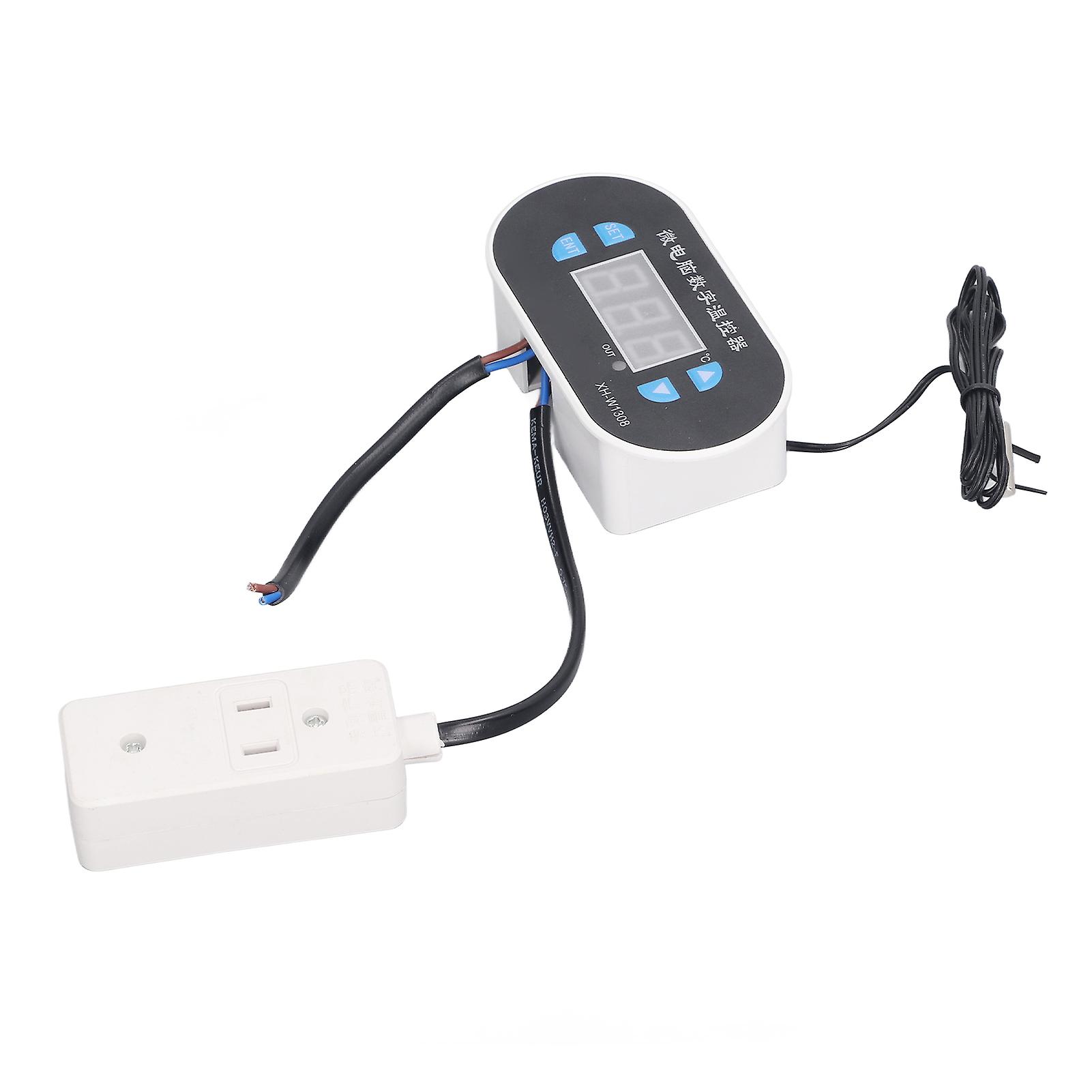 Digital Temperature Controller LED Heating Cooling Thermostat Control Switch with Waterproof Probe 110‑220V