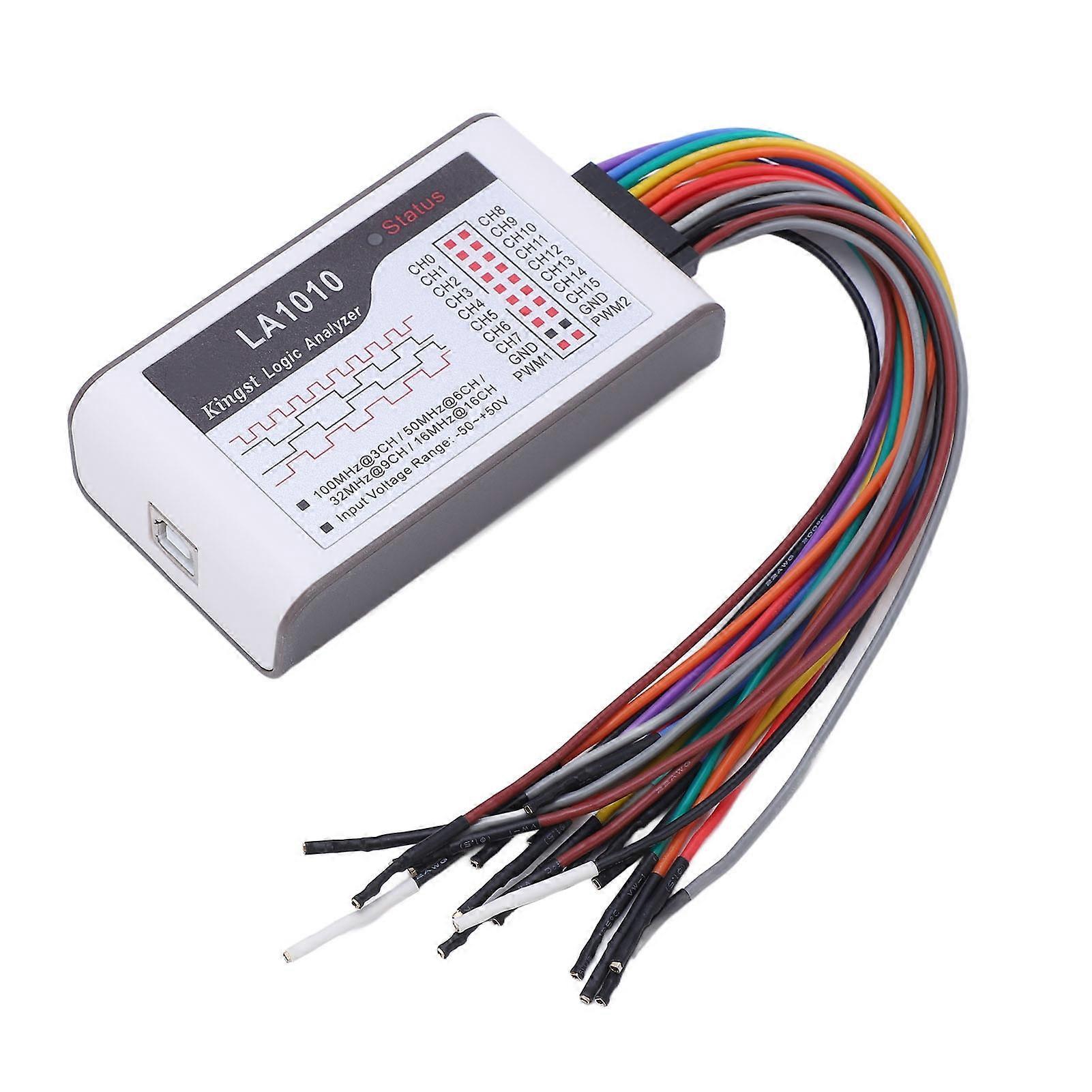 16 Channel Logic Analyzer with Cable Portable Analyzer Device 100M Sampling Rate ‑50‑50V Input