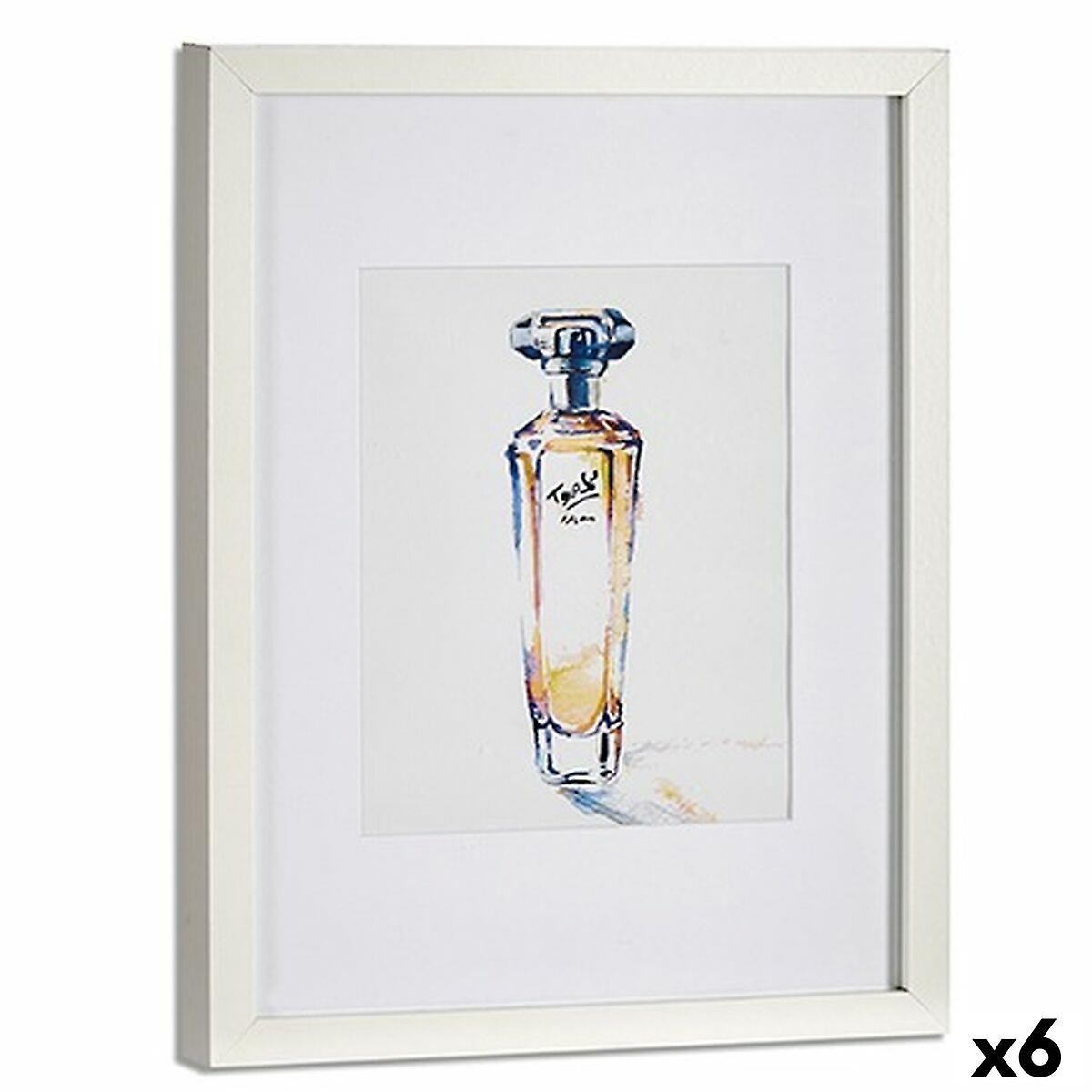 Picture Gift Decor Yellow Blue White Red Cardboard Chipboard Perfume 33 x 3 x 43 cm (6 pieces)