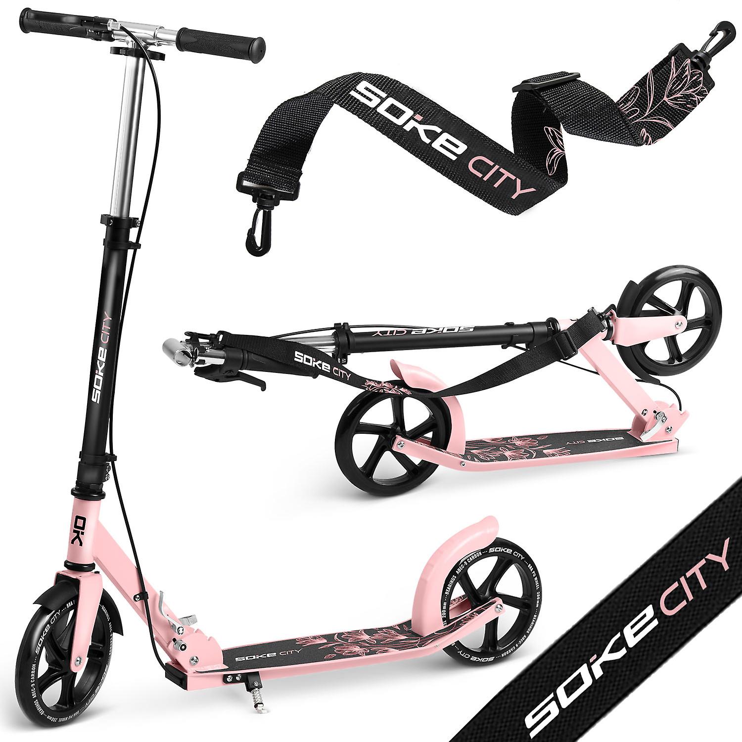 Faltbarer Roller - pink schwarz - Cityroller