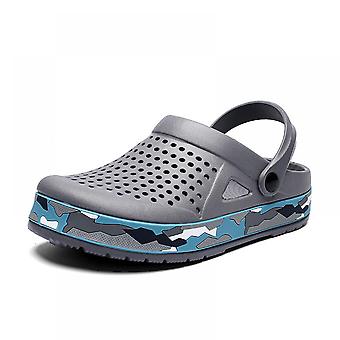 Veeki Unisex Gartenclogs Schuhe | Strand-Wasserschuhe | Bequeme Schuhe zum Hineinschlüpfen Luftkissen Sandalen Hausschuhe-grau (45 EU Größe