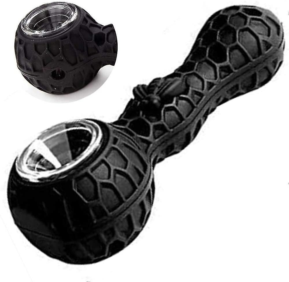 ポータブルシリコンチューブアンブレイカブルシリコーンストローブラック