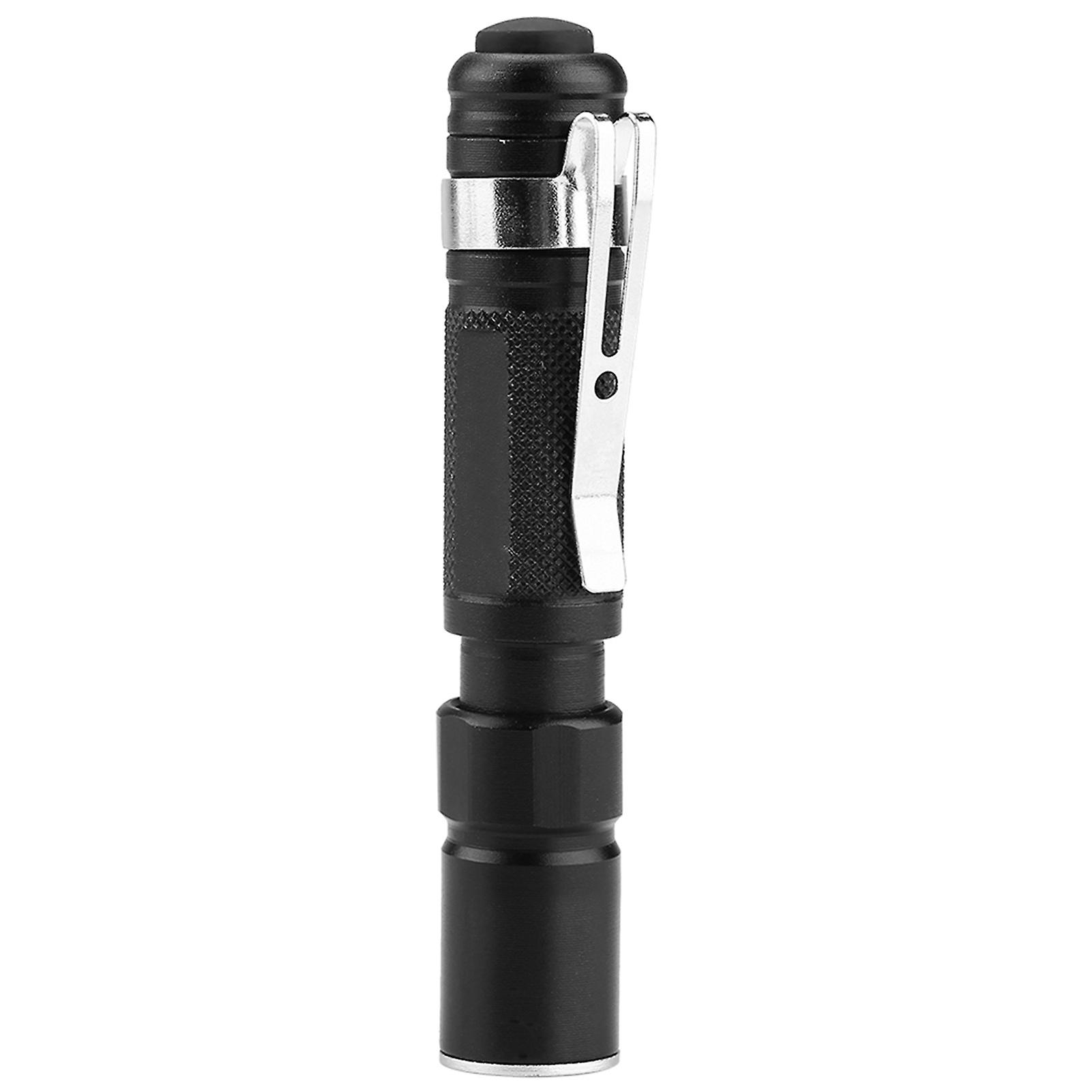 Mini Portable LED Pen Clip Flashlight Telescopic Zoom Light Torch Lamp for Outdoor Camping
