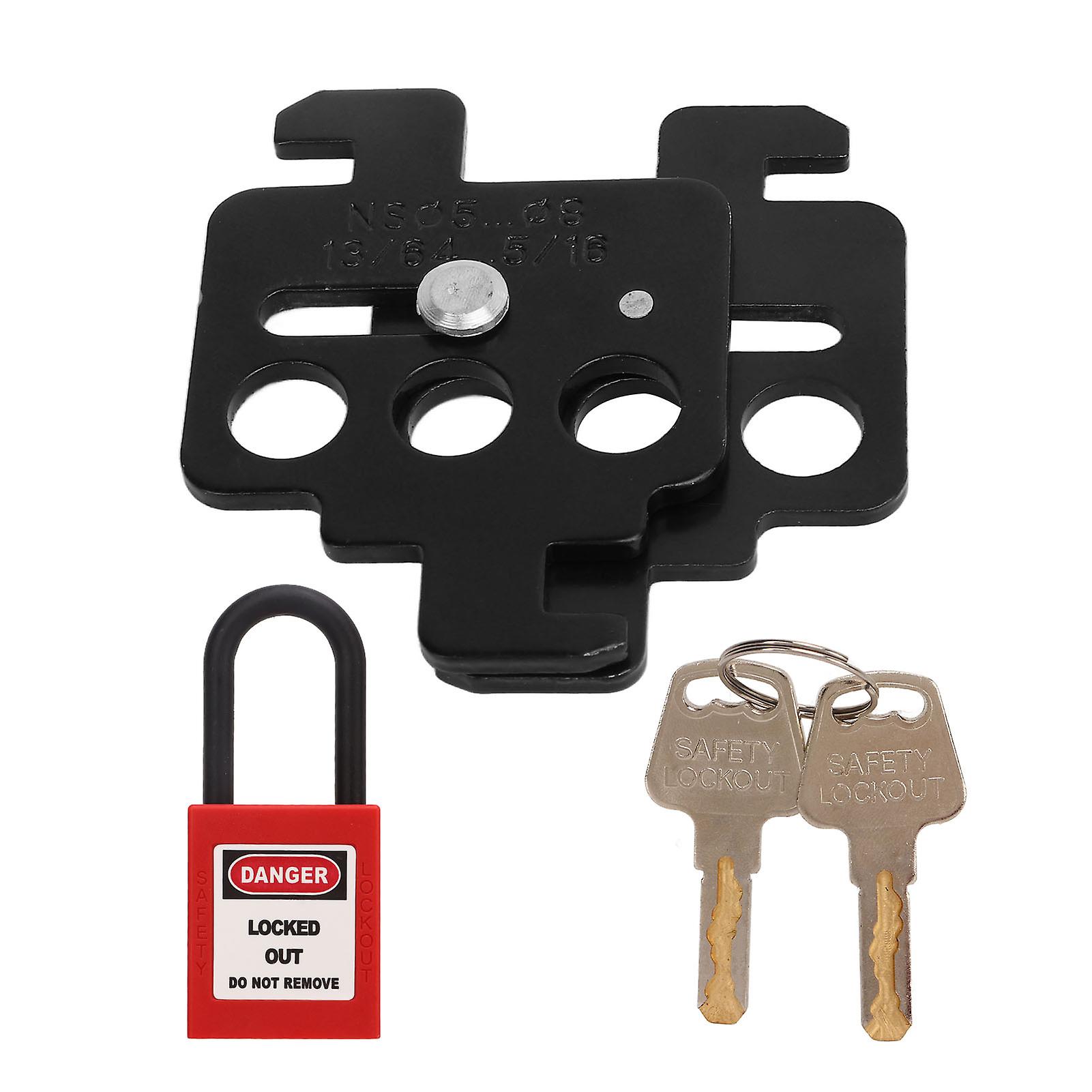 MCB Lockout Tagout Steel Circuit Breaker Lock 38mm Shackle Nylon Padlock compatible with Schneider Circuit Breakers
