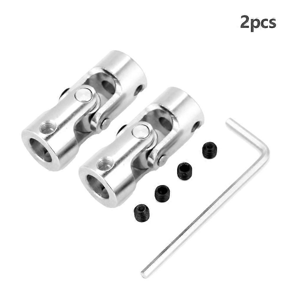 2pcs Shaft Coupling Motor Connector DIY Steering Length 35mm OD 14mm Universal Joint (8*8mm)