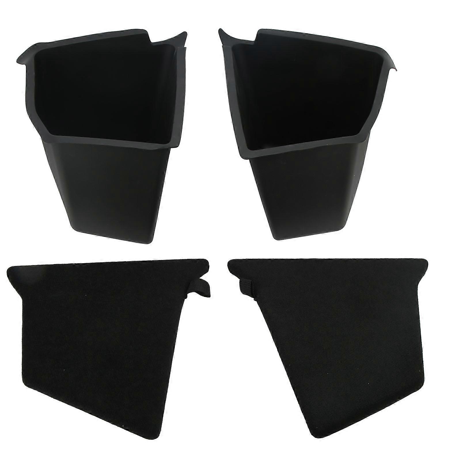 2 Pcs Rear Trunk Organizer Side Storage Packets Bins with Lid Additional Storage Box Tray Replacement for Tesla Model Y 2020?2022