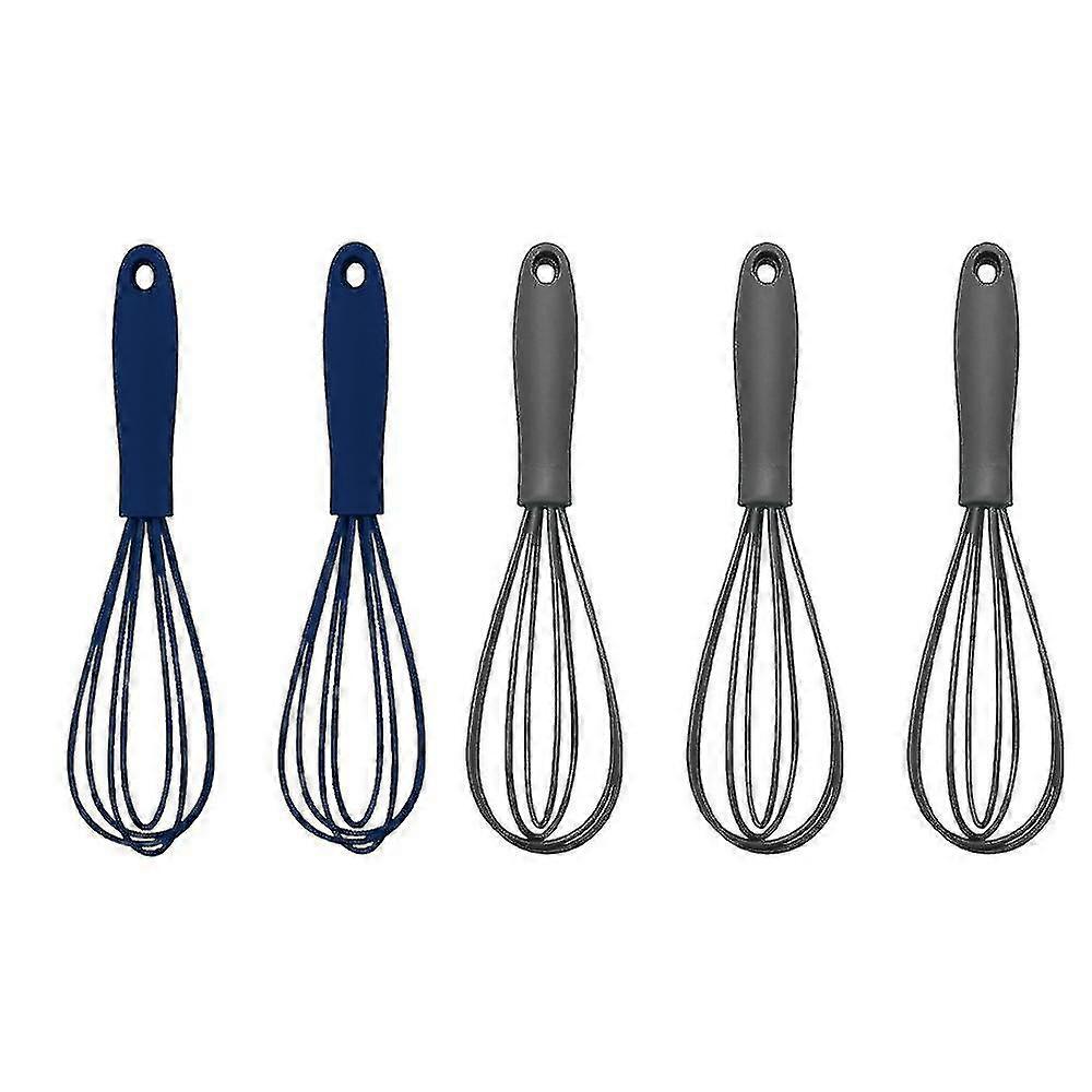 5 Pcs Kitchen Small Whisks Set,egg Beater For Cooking Blending