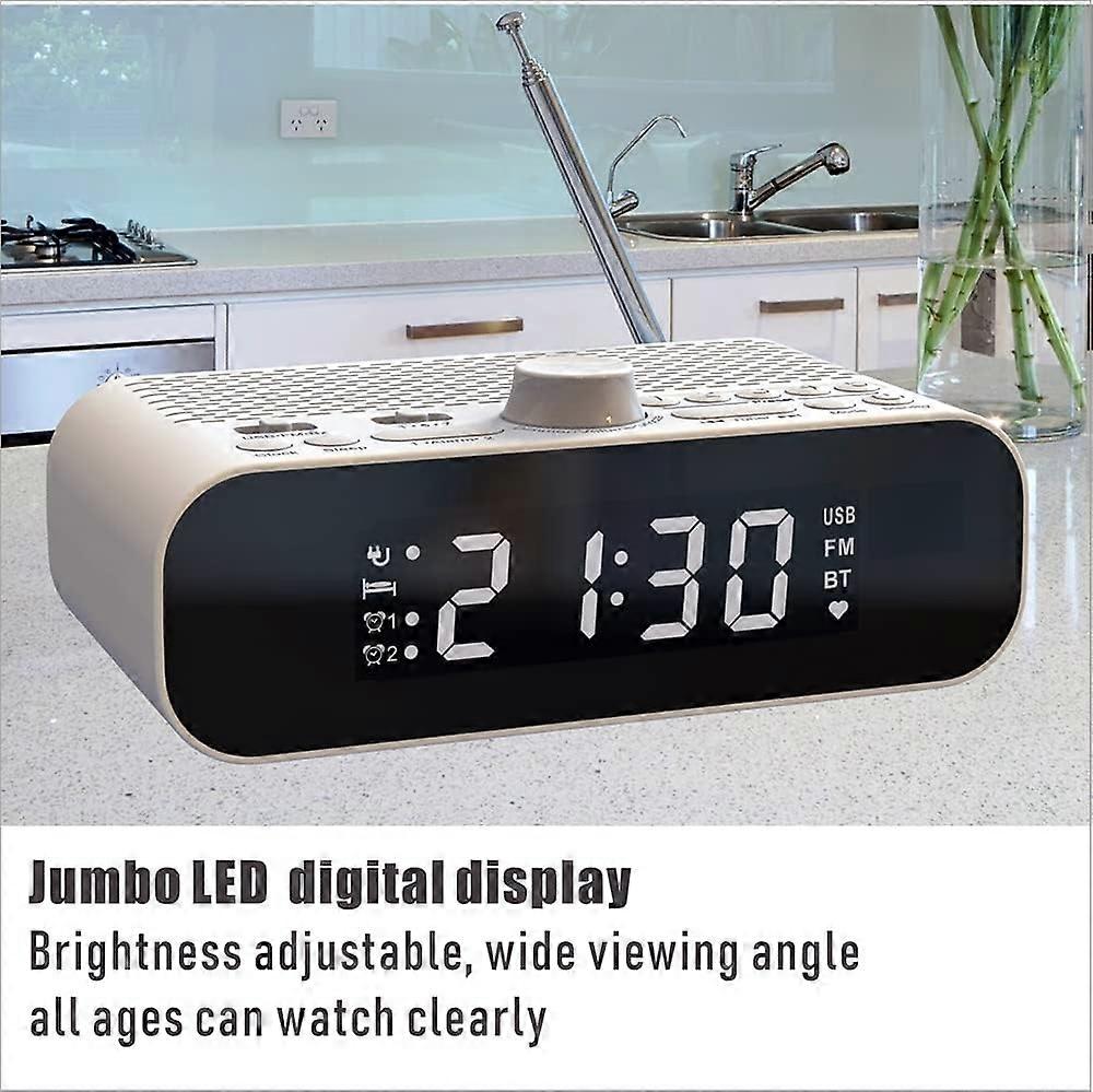 Radio Controlled Alarm Clock, FM Radio, with Bluetooth Speaker, with ...