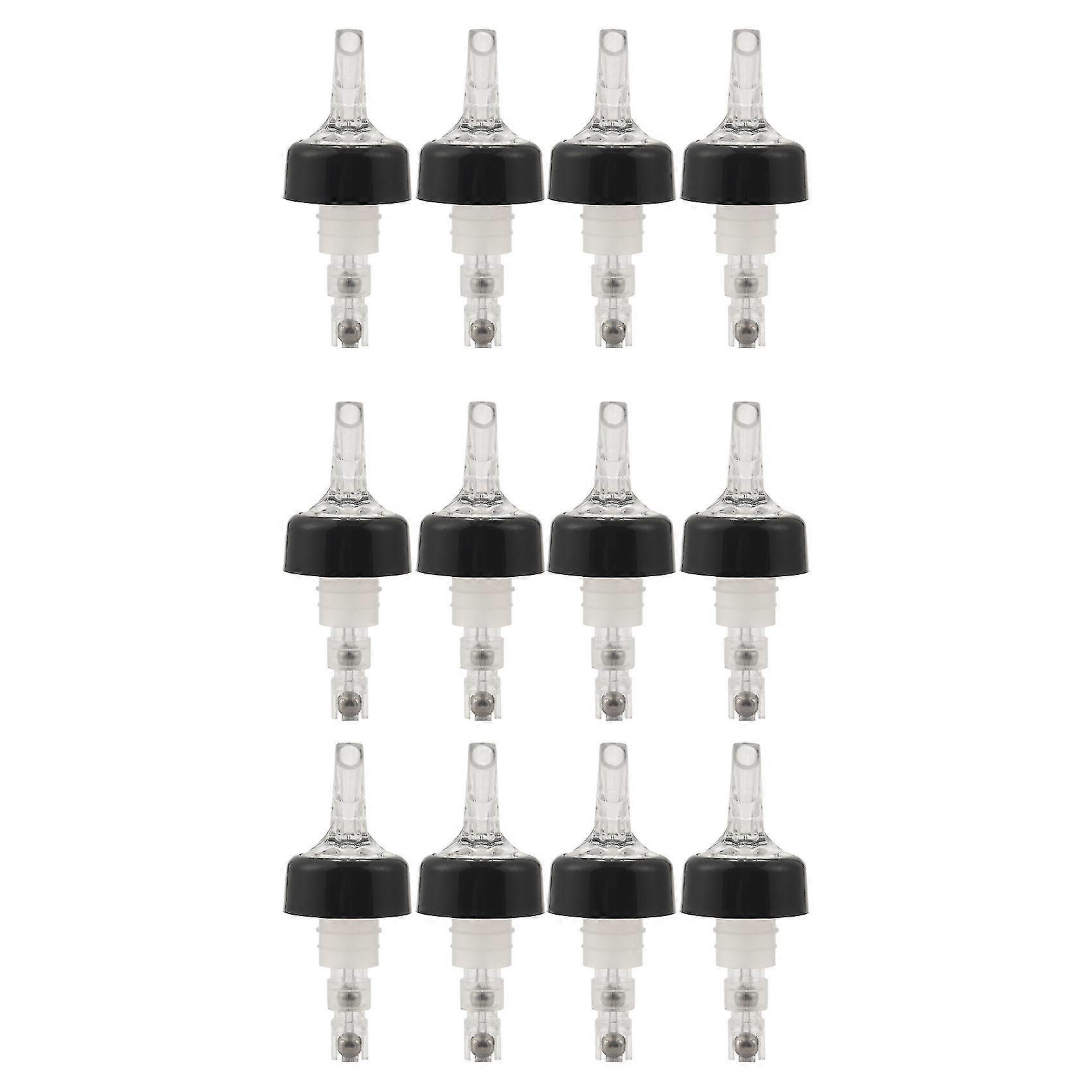 12 x 25ML Clear Auto Measure Quick Shot Pourers