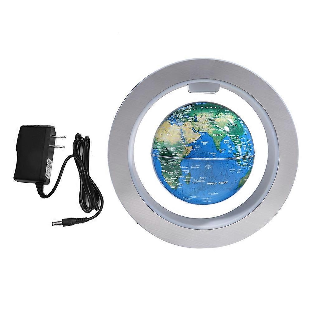 LED Magnetic Levitation Floating Rotating World Map Globe   Frame Table Decor 100~240V(US Plug)
