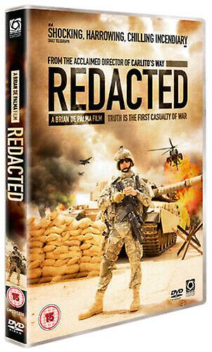 Redacted DVD (2008) Patrick Carroll De Palma (DIR) cert 15 - Region 2