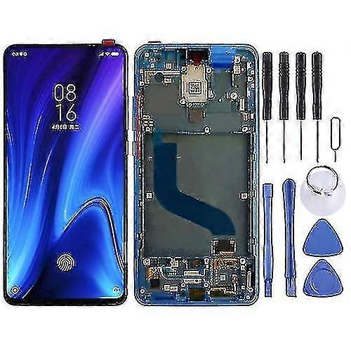 Xiaomi Redmi K20 / Redmi K20 Pro / 9t Pro Oled Matériel Lcd écran et numériseur Assemblage complet avec cadre (bleu)