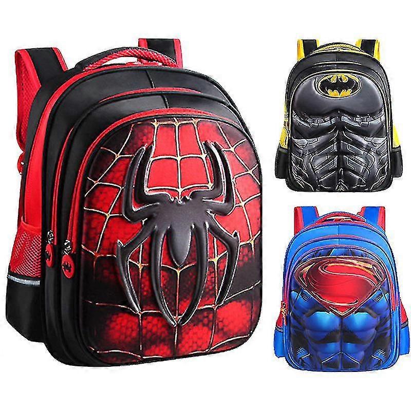Spider-man Batman 3d Three-dimensional Hard-shell Student Backpack Z
