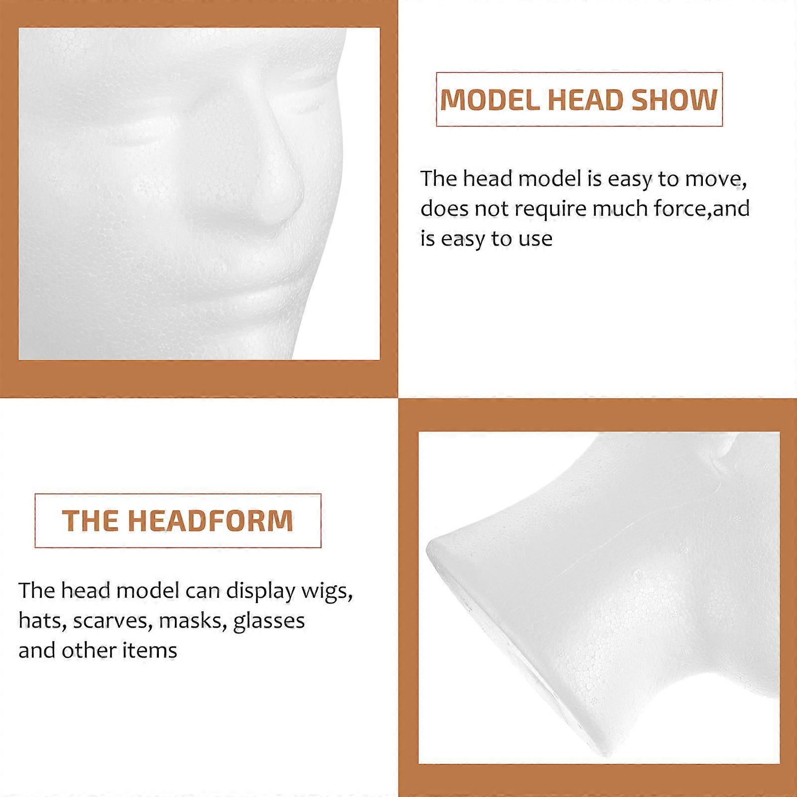 Mannequin Men Head Model Wig Display Head Model Hat Head Model for Display