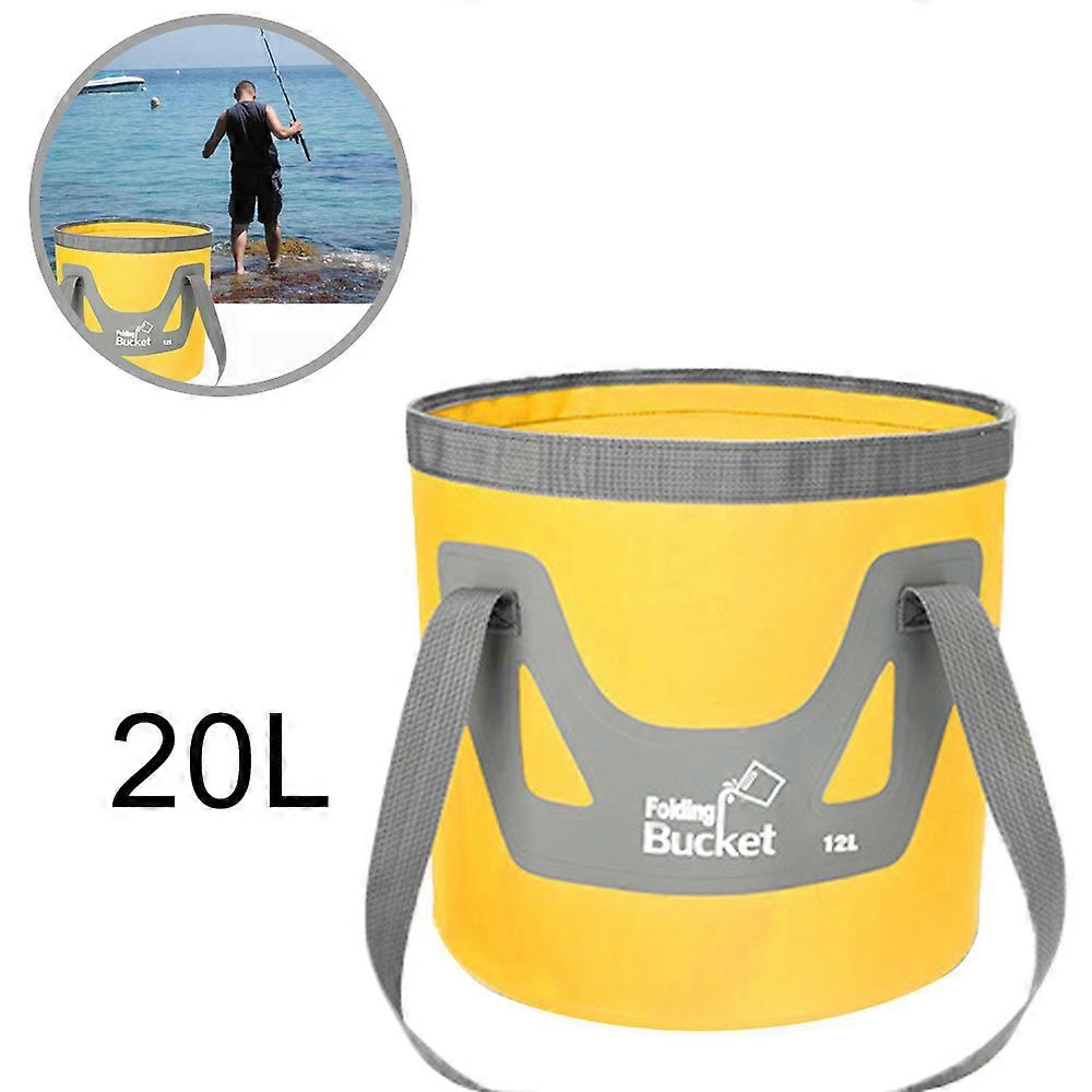 PIAO Collapsible Bucket, Bucket Multifunctional Portable Collapsible Wash Basin Folding Bucket Water Container Fishing Bucket for Travelling Camping H