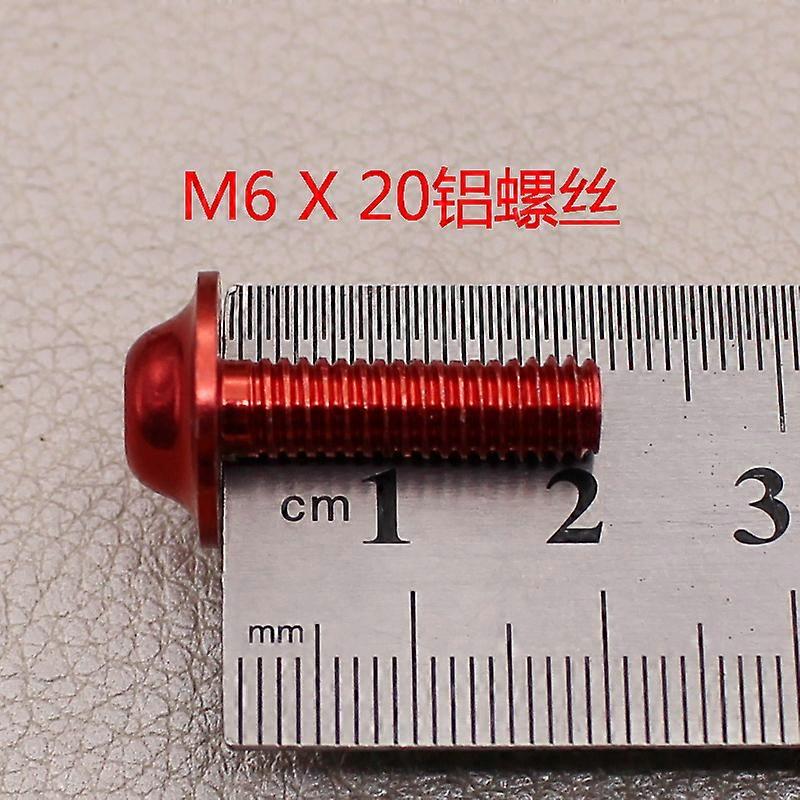 M6 برغي المسمار M6 X 20 الألومنيوم برغي برغي السحابات دراجة نارية الديكور لون برغي رود