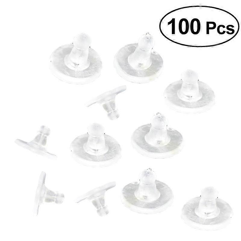 100pcs transparent silicone earring safety backs earring stoppers comfortable earring back replacement