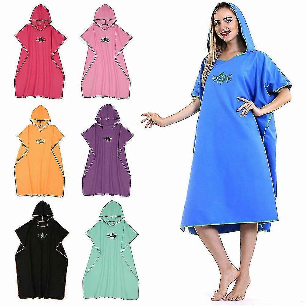 Beach Towel Poncho Bath Hooded Quick Dry Bathrobe Swimming Towel