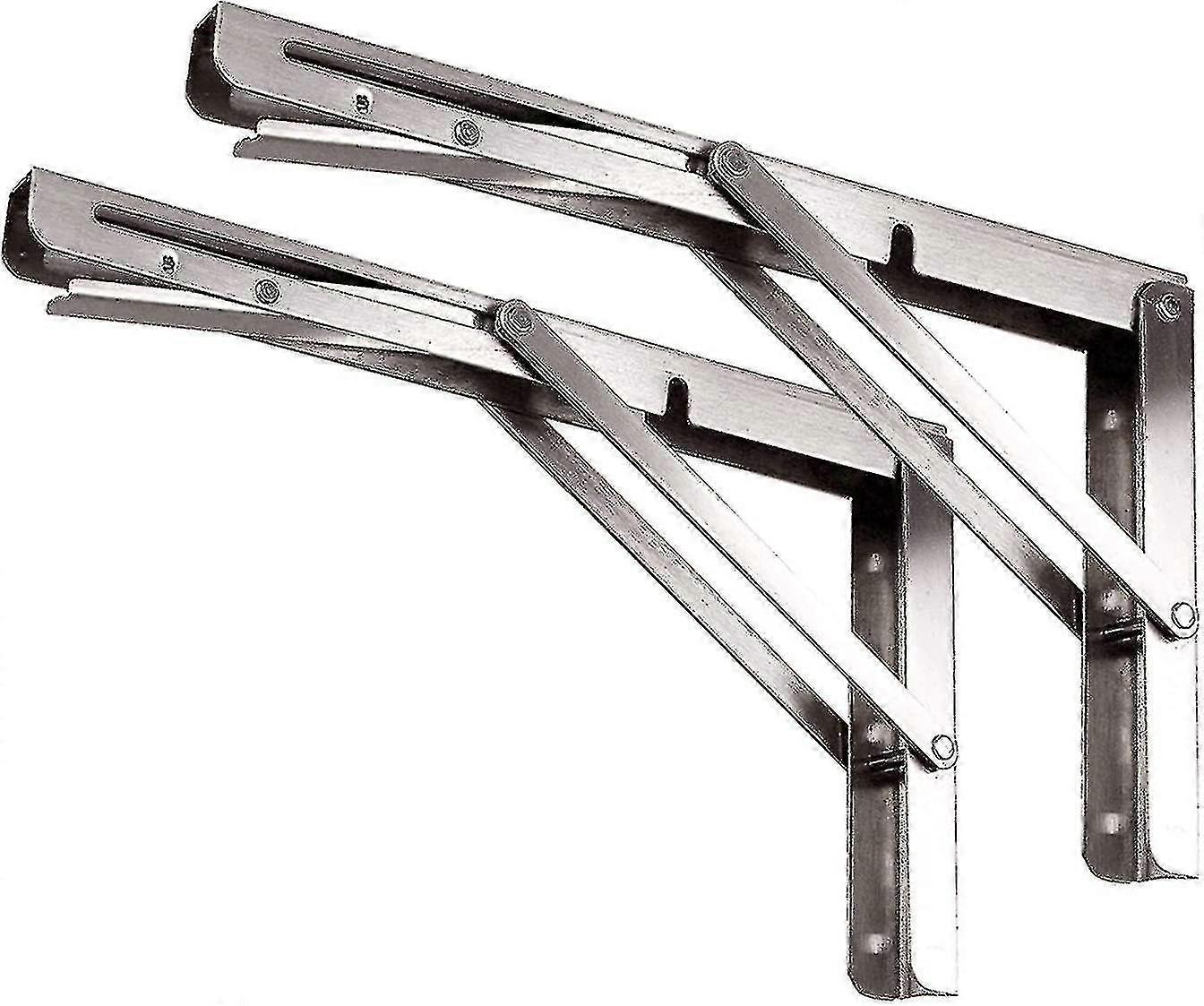 400mm Folding Bracketstainless Steel Folding Console Bracketwall Shelf Bracket2 Pieces With Fixing Screws