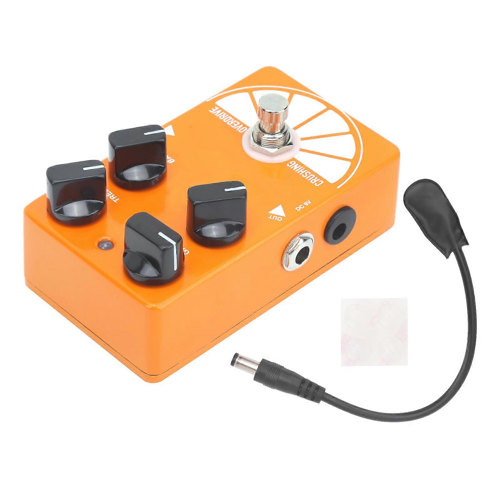 Overdrive Pedal The Big Orange Electric Guitar True Bypass Effect Musical Instrument Accessory