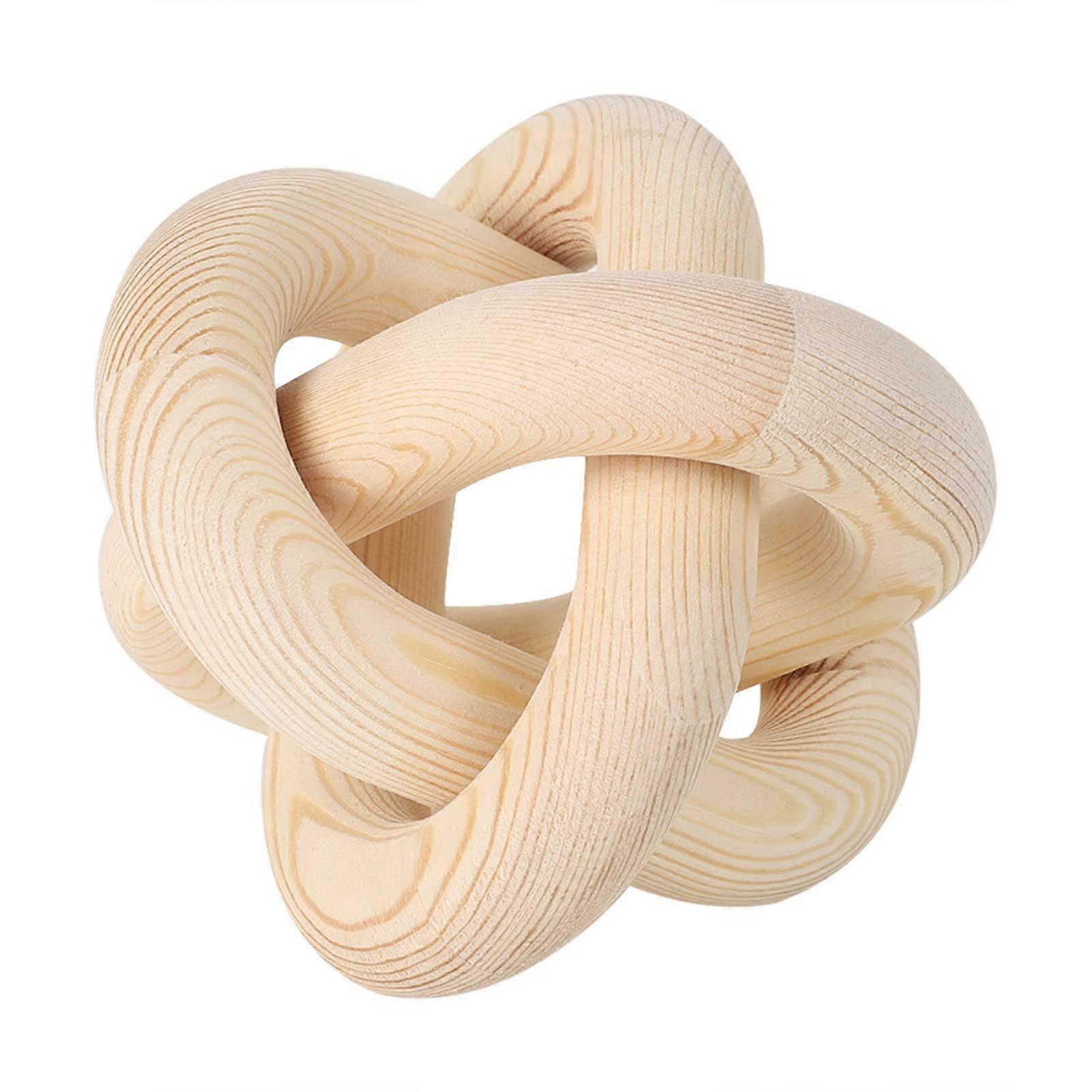 Wood Chain Link Decor 3-Link 3 Color Choose Black White Wood Color Suitable for Coffee Table Decor