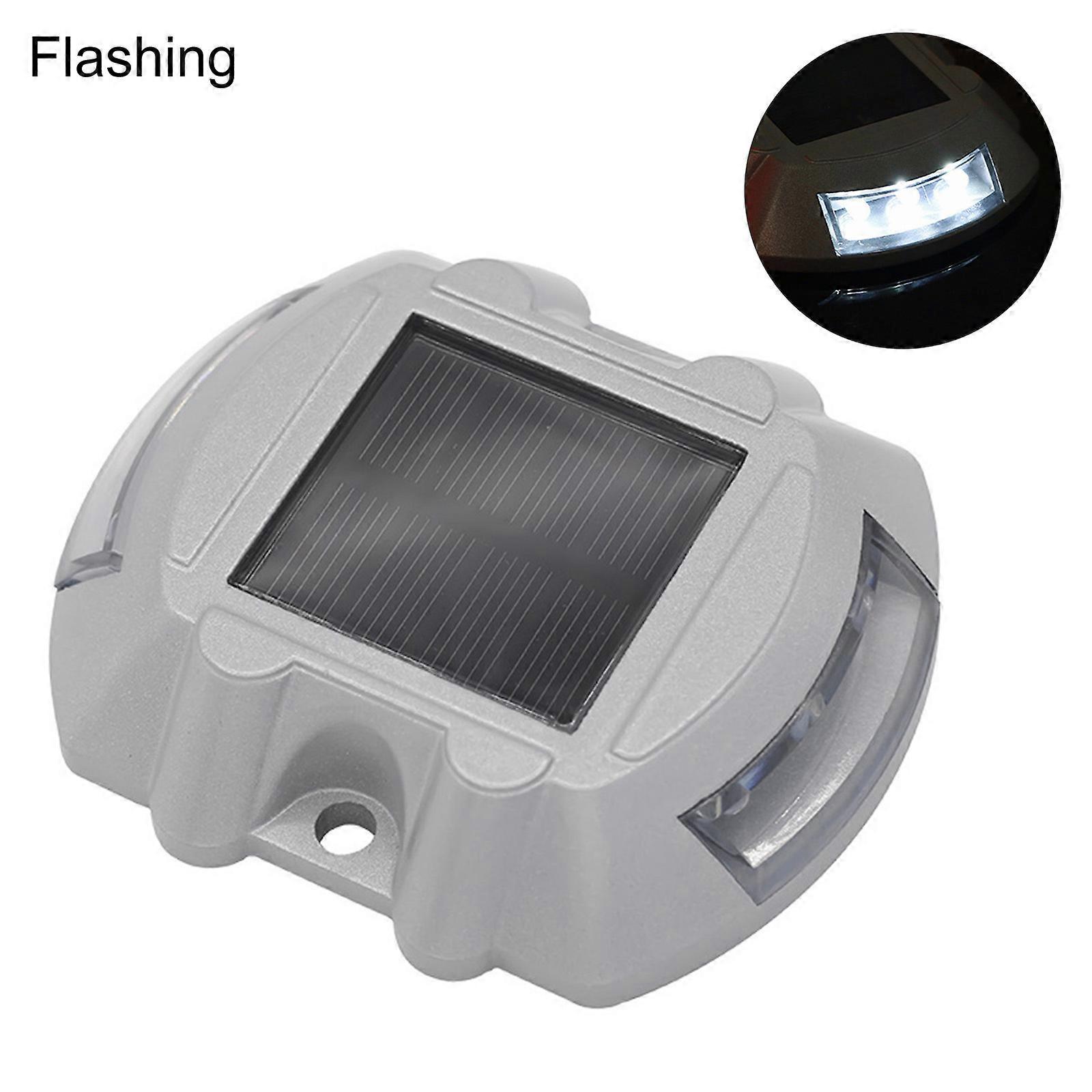 6 LEDs Waterproof Solar Deck Lights Outdoor for Dock Pathway Driveway Garden