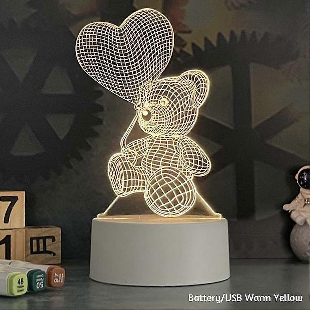 Valentine's Day 3D Prejection Light Personalized Delicated Night Lamp for Bedroom