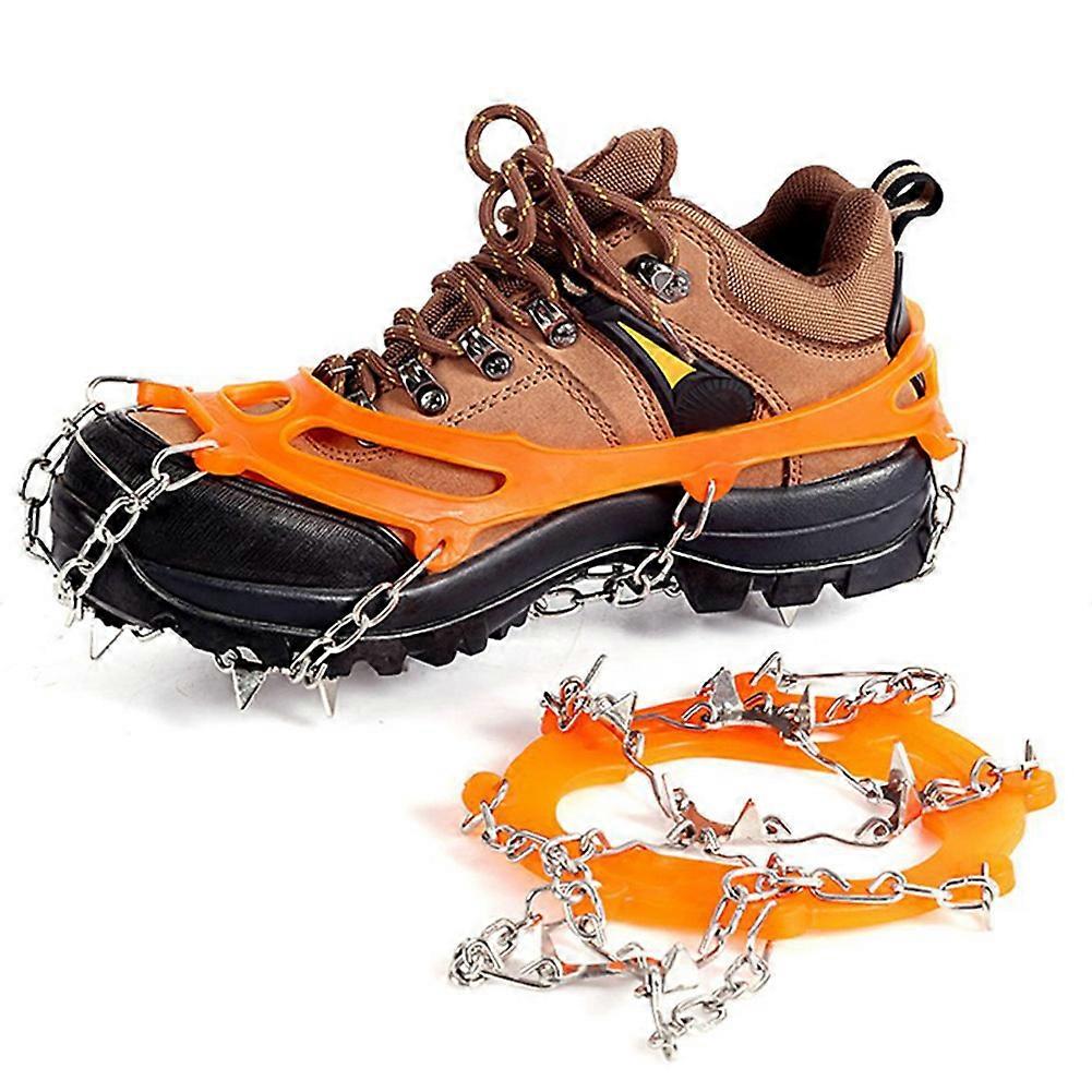 Snow Grip Cleat Over Shoe Boot Cleat Rubber Spikes Anti Slip 10 Crampons en acier Crampons