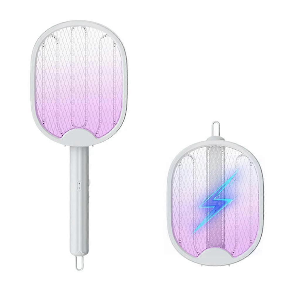 Foldable Electric Mosquito Killer Fly Swatter Trap USB Rechargeable Mosquito Racket Insect Killer with UV Light Bug Zapper 3000V