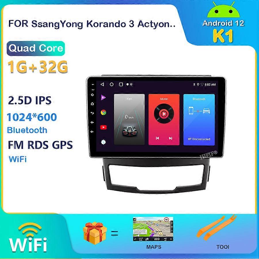 Android 12.0 Car Radio For SsangYong Korando Actyon 2010 - 2013 Carplay WIFI Autoradio NAVI GPS Multimedia Video Player NO 2din