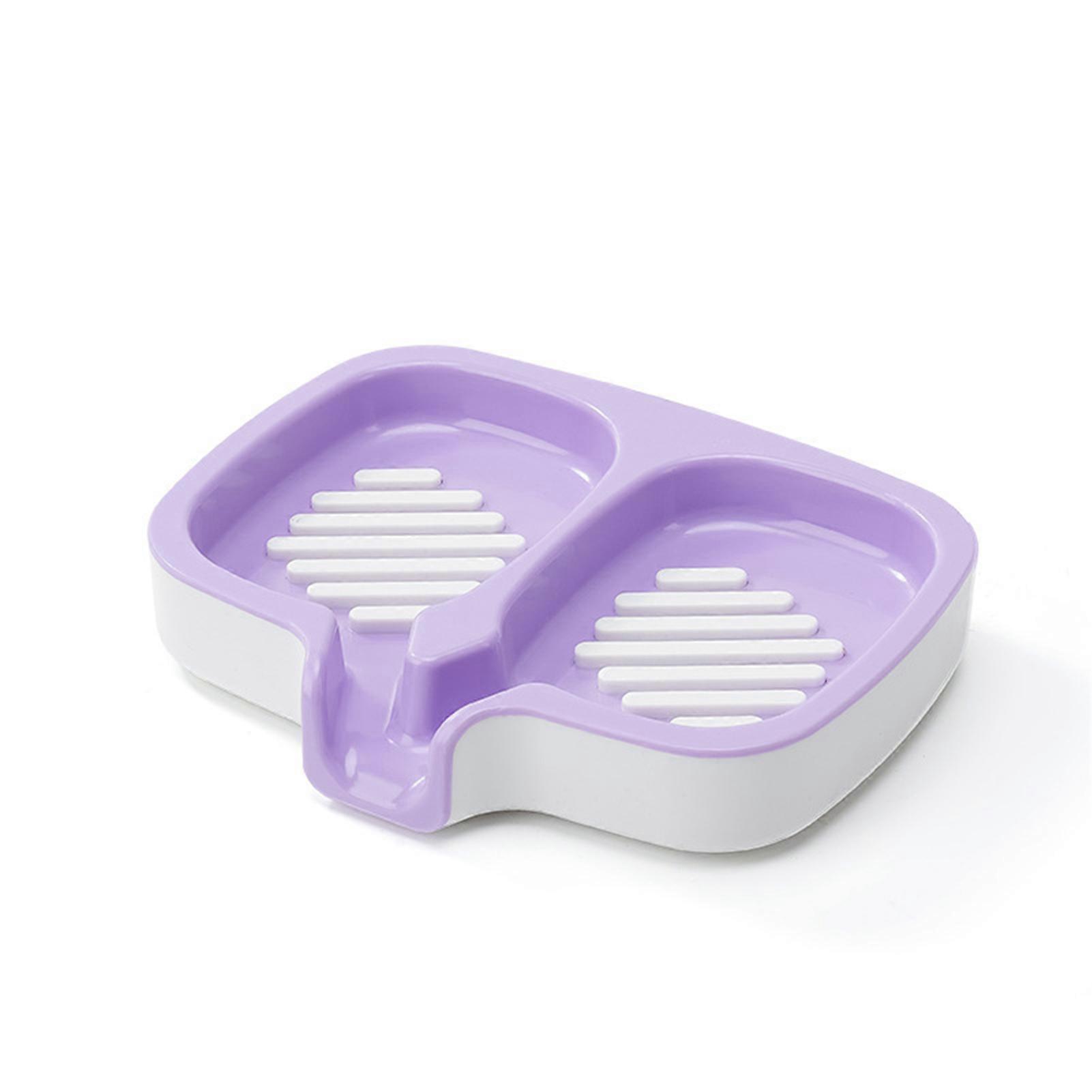 Drain Double Soaps Box Dismountable Anti-slip Storage Box for Sink Accessories