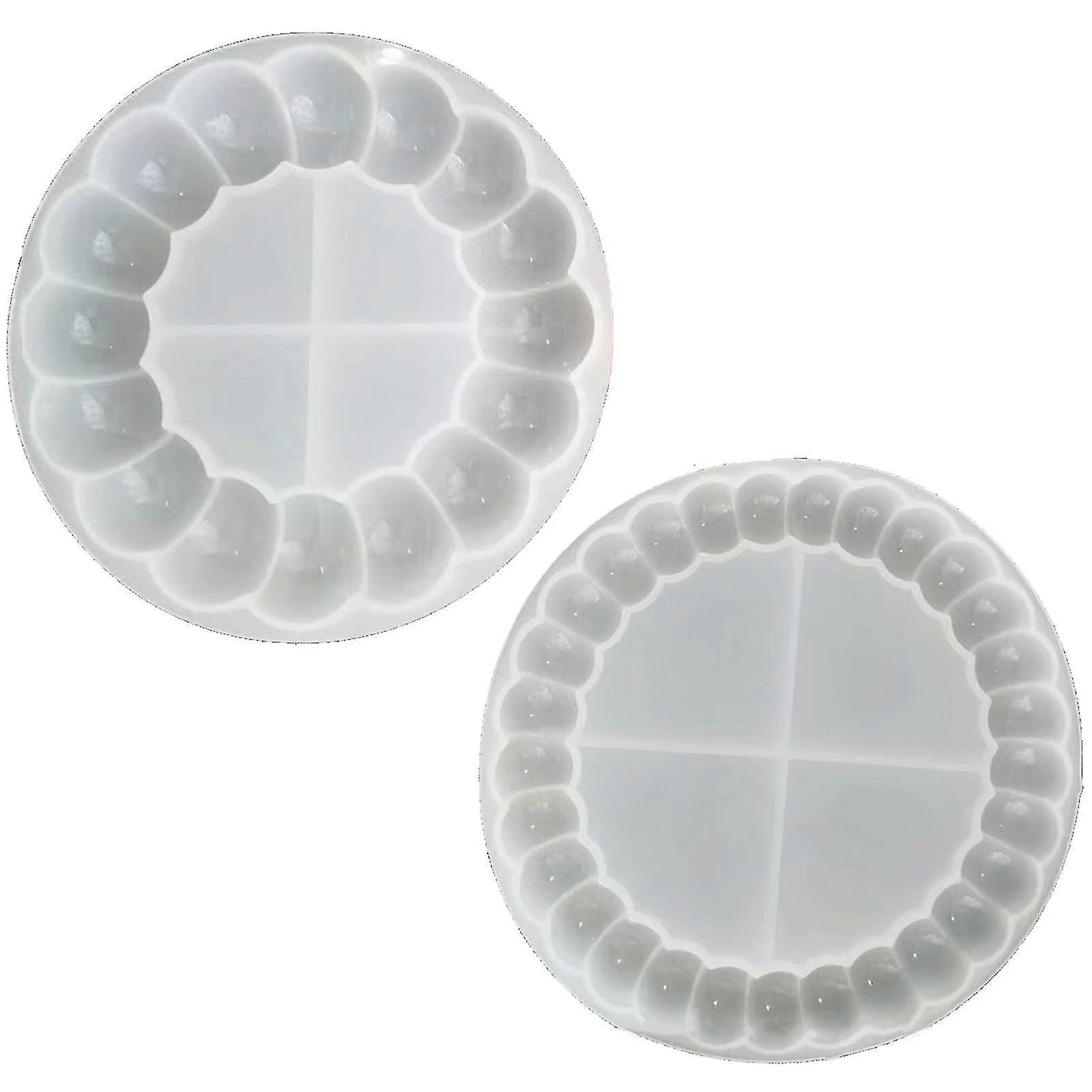 Multiple Uses Bubble Coaster Design White Tasteless Safe Practical Silicone Mold