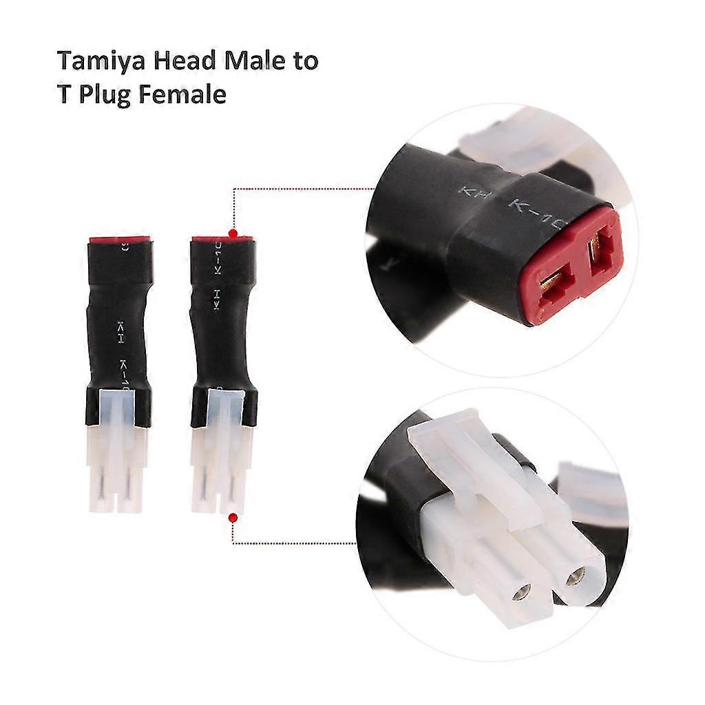 2pcs Head Male to Deans Style T Plug Female Connector Adapter Convertor 242879