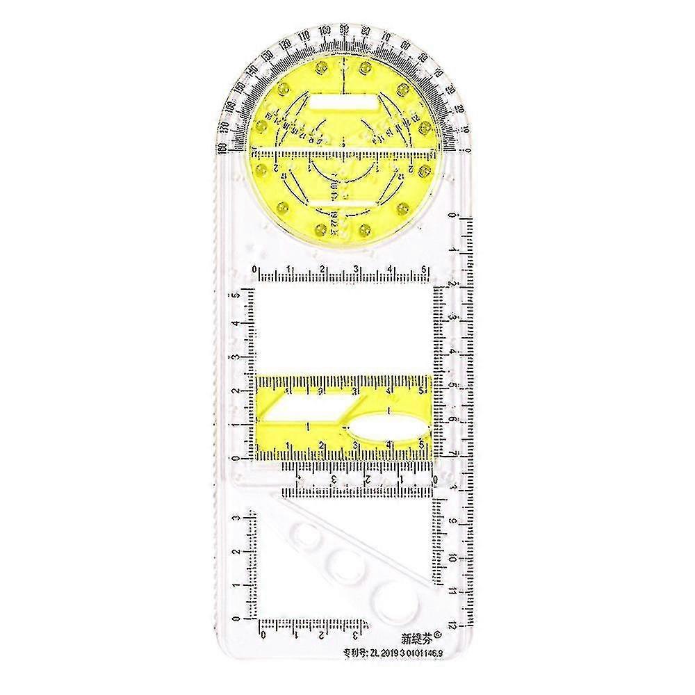 Multifunctional Drawing Ruler Math Geometry Drawing Measurement Tool, Drawing Template