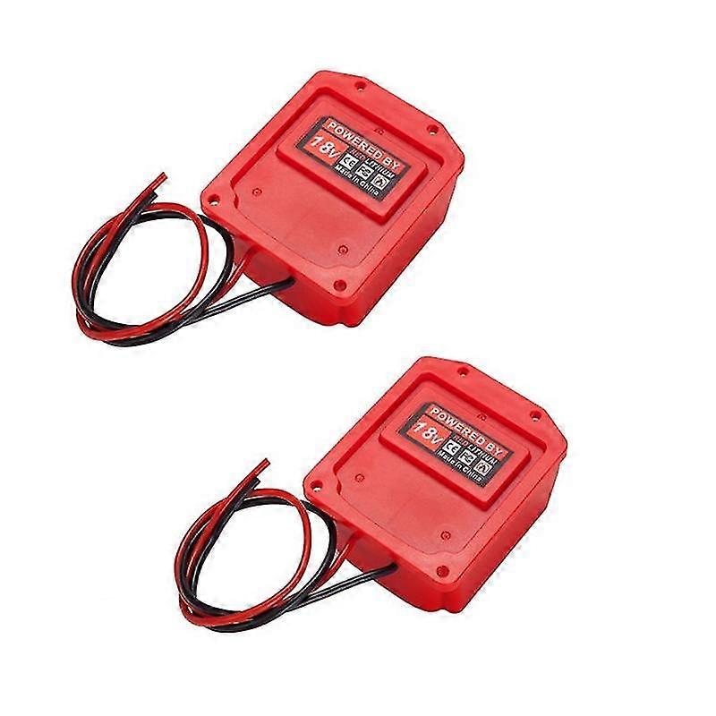 2pc Wheels Battery Adapter Connector For Mil-waukee M18 18v Battery With 14awg Wires For Diy, Rc To